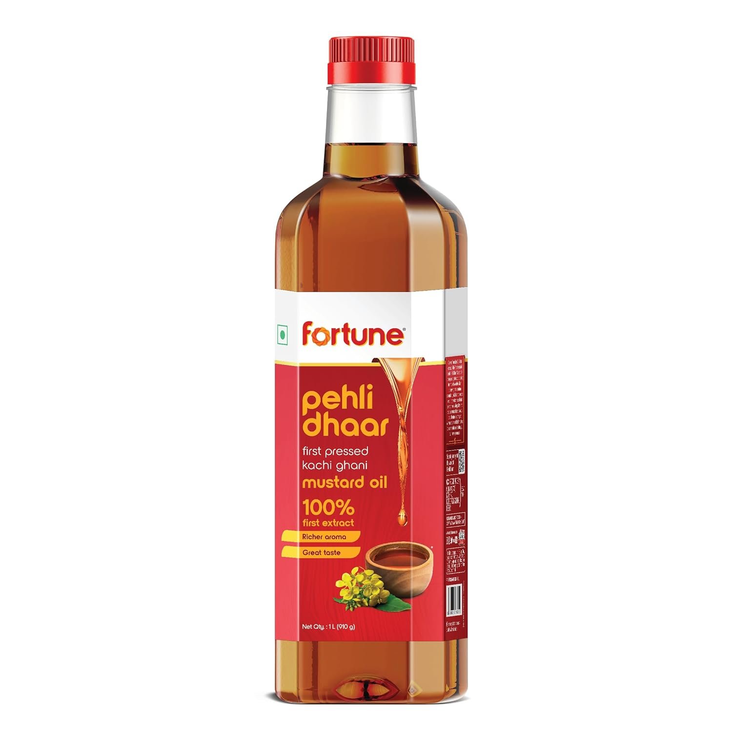 Fortune Pehli Dhaar First Pressed Kachi Ghani Mustard Oil 1 baFortune Premium Kachi Ghani Pure Mustard Oil 1 L