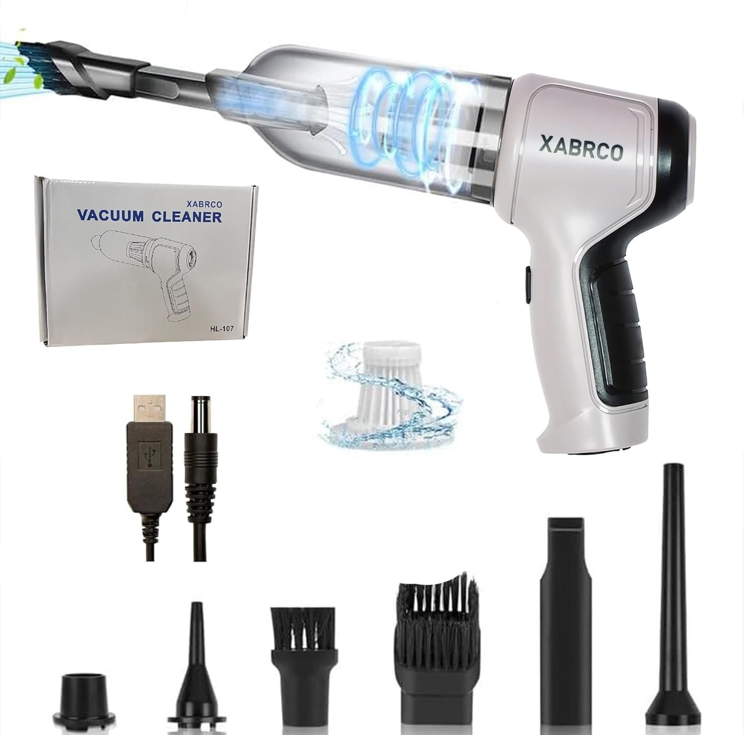 XABRCO Car Vacuum Cleaner 6 in 1 Portable Handheld Air car vacuum cleaner