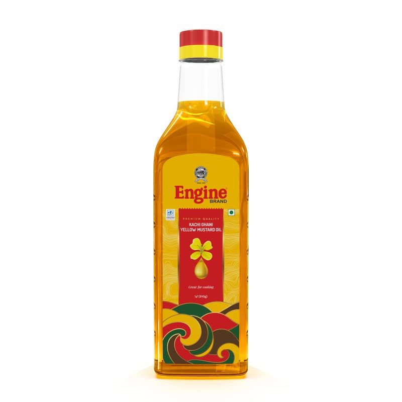 Engine Premium Kachi Ghani Yellow Mustard Oil 1 Litre | baFortune Premium Kachi Ghani Pure Mustard Oil 1 L