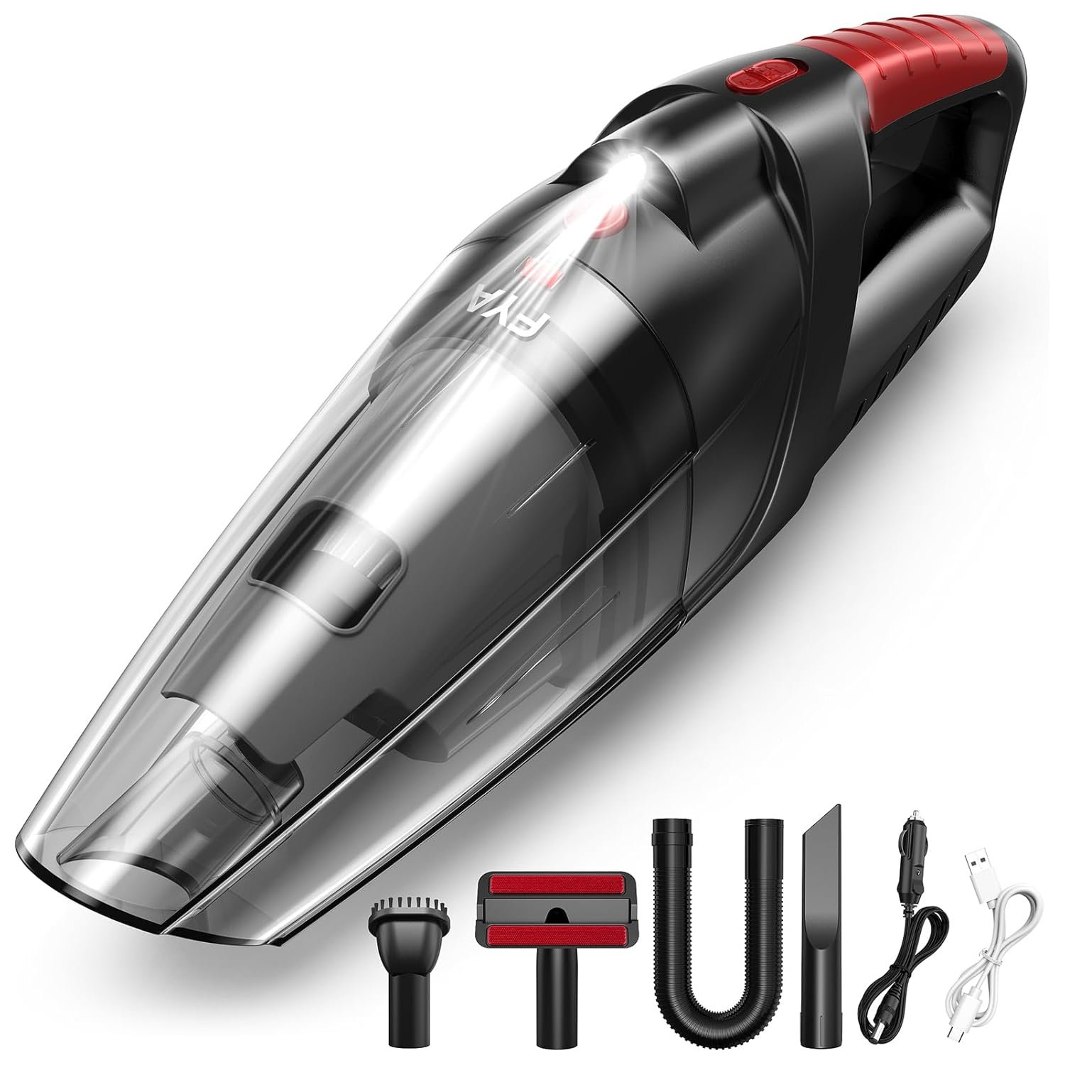 FYA Handheld Vacuum Cleaner Cordless, 8500PA Rechargeable, Car Vacuum with car vacuum cleaner