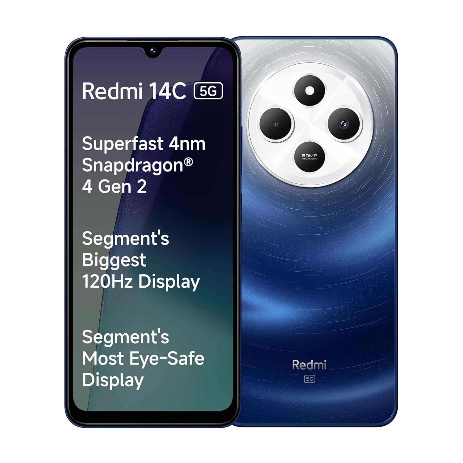 Redmi 14C 5G (Starlight Blue, 6GB RAM, 128GB Storage) | Mobile Phones