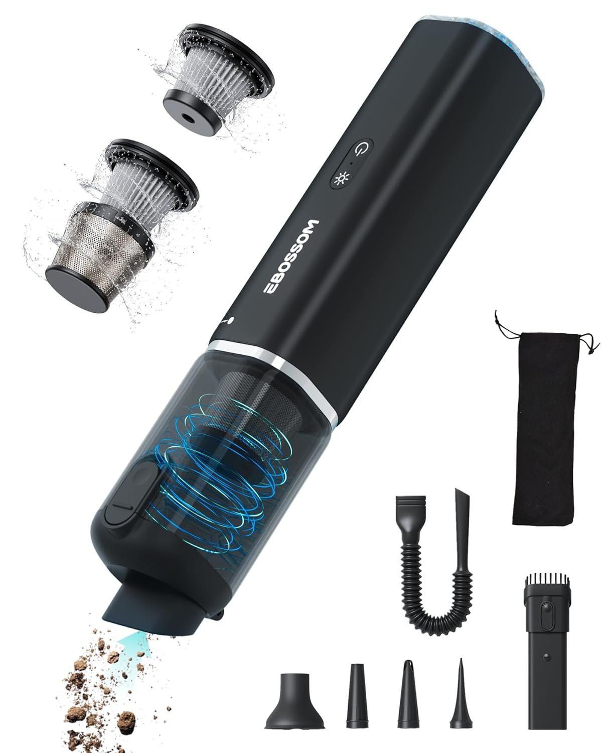 EBOSSOM Car Vacuum with 21000Pa High Suction, Portable Vacuum for car vacuum cleaner