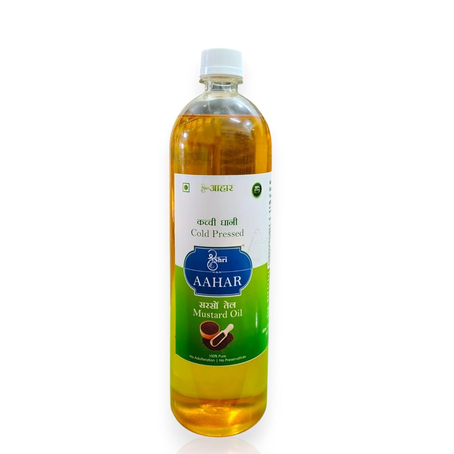 Shri Aahar Mustard Cold Pressed (Kachi Ghani) oil, Real Flavour baFortune Premium Kachi Ghani Pure Mustard Oil 1 L