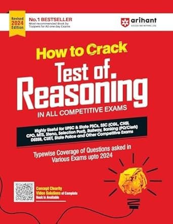 Arihant How to Crack Test of Reasoning Book, 2025 New competitive exam books