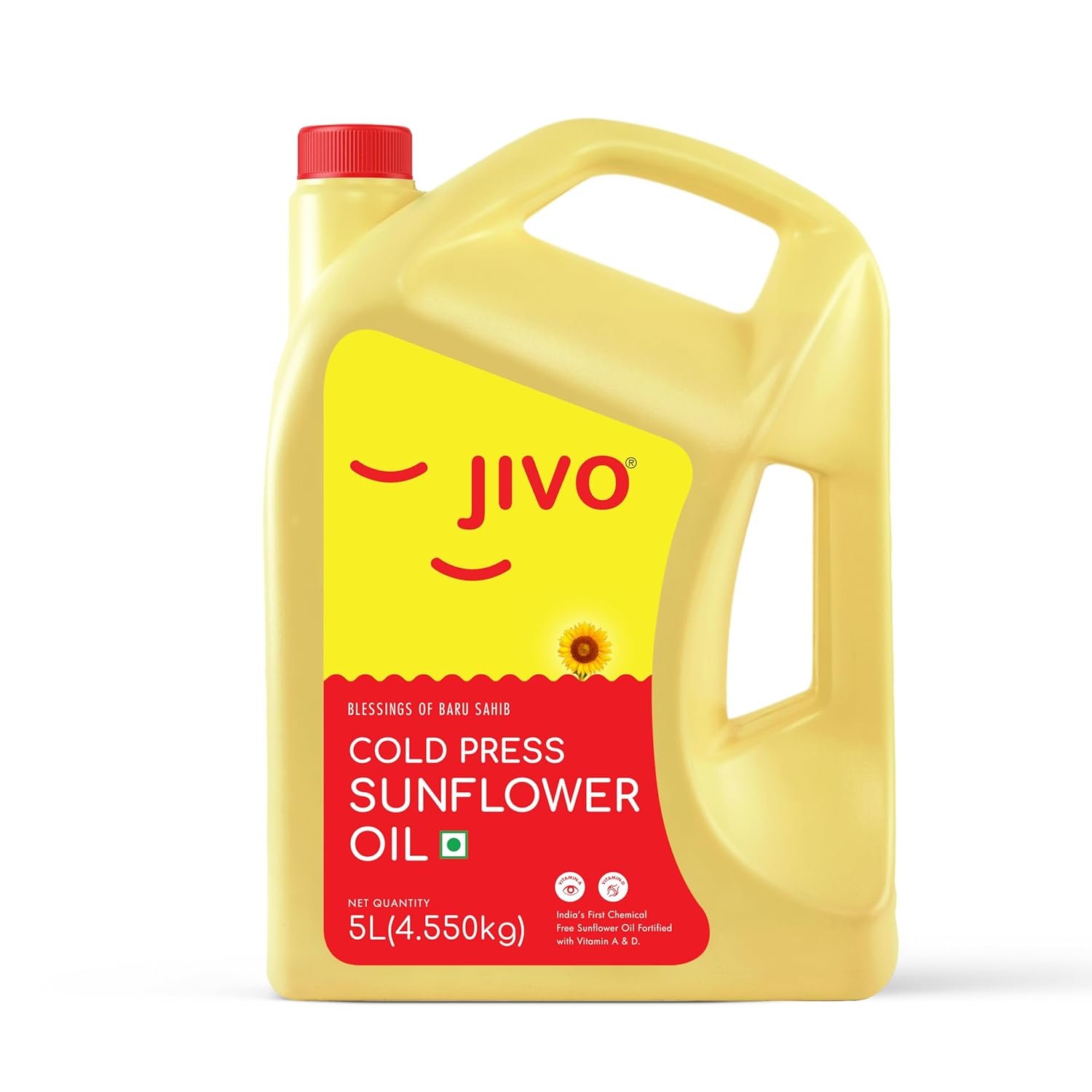 Jivo Cold Pressed Unrefined Sunflower Oil - 5 Litres | baFortune Premium Kachi Ghani Pure Mustard Oil 1 L