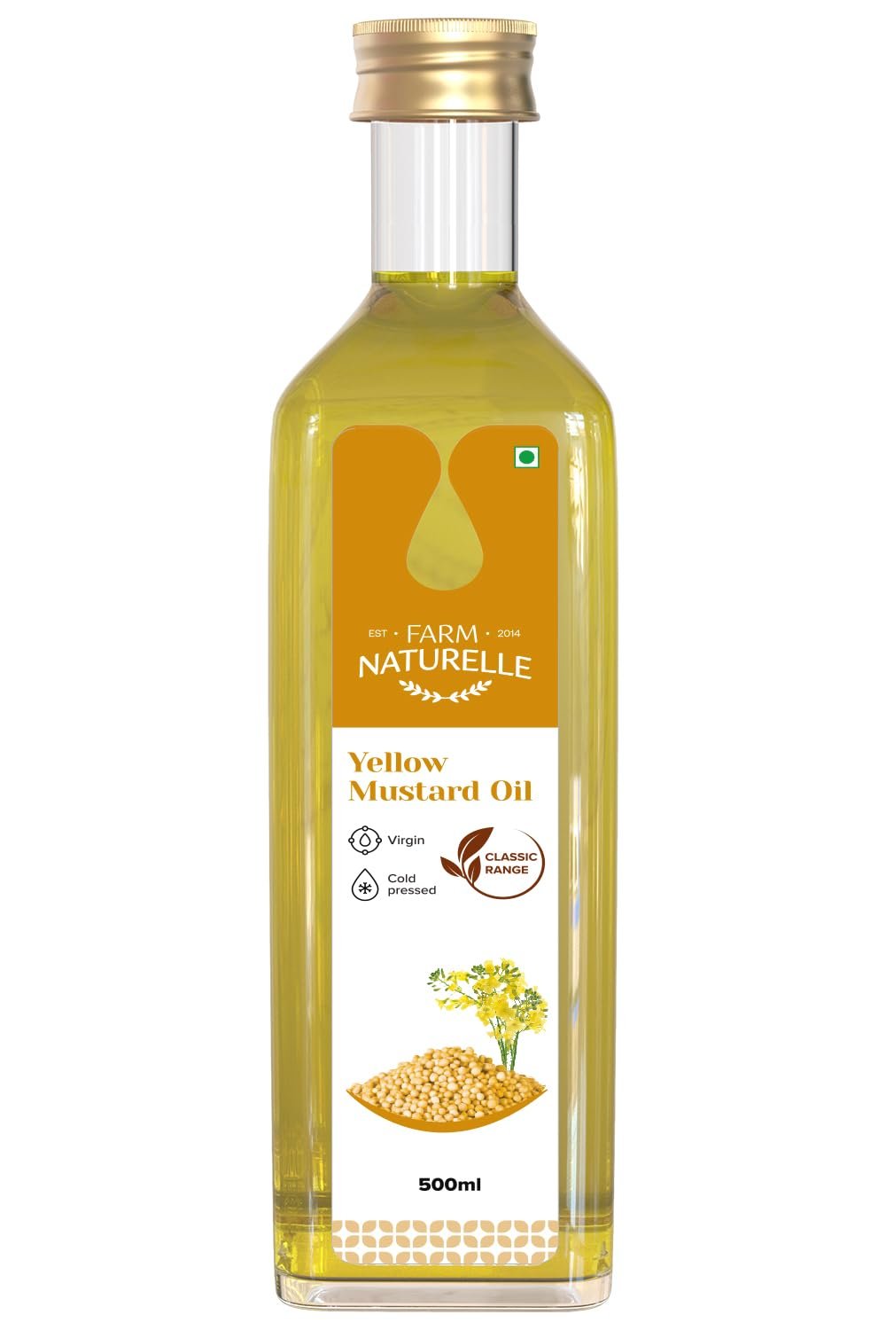 Farm Naturelle 100% Pure & Unrefined Cold Pressed Mustard Oil baFortune Premium Kachi Ghani Pure Mustard Oil 1 L