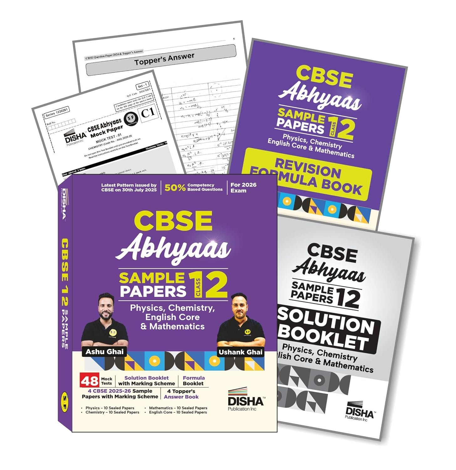 Disha CBSE Abhyaas Sample Papers Class 12 - Physics, Chemistry, competitive exam books