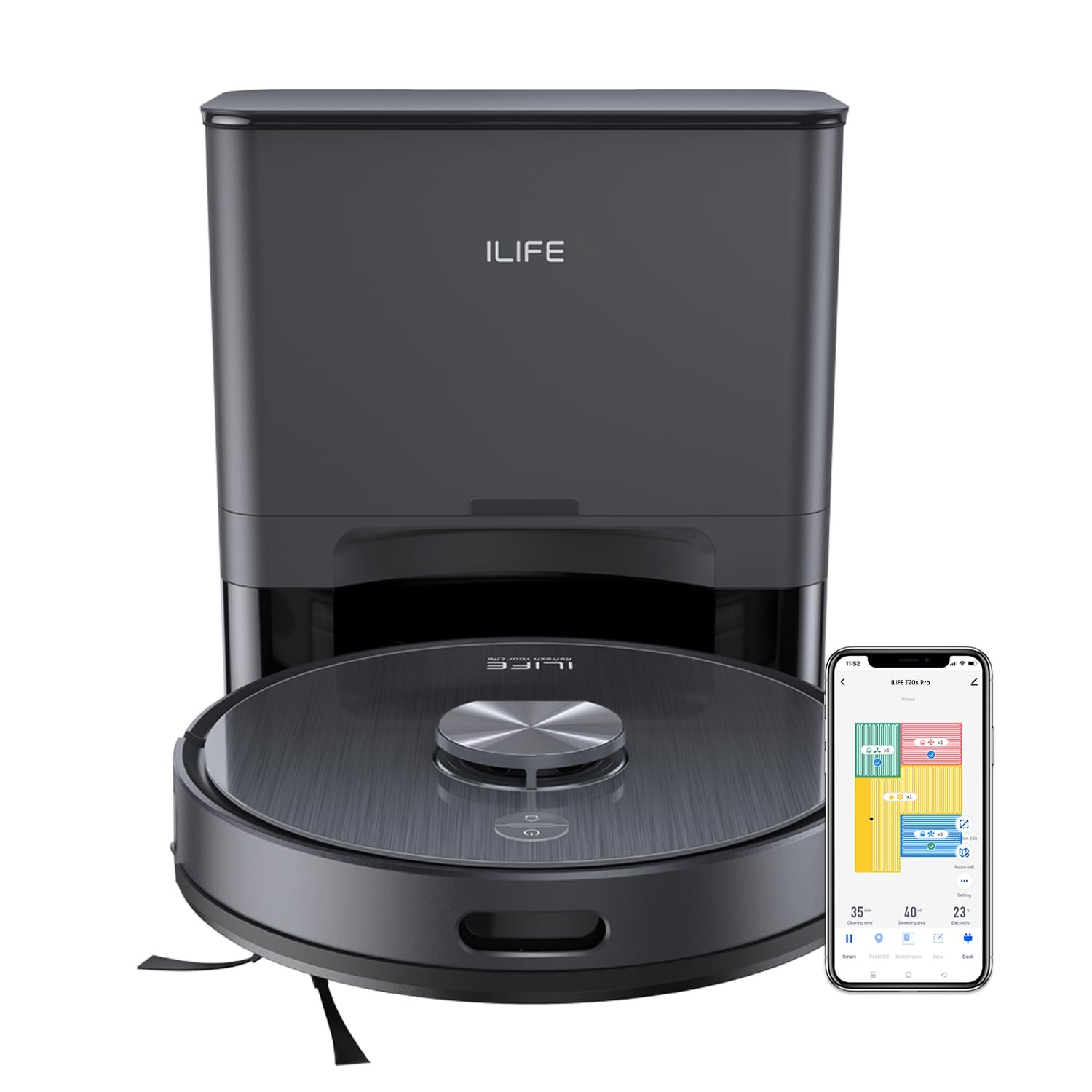 ILIFE T20s Pro Robot Vacuum Cleaner with Advanced LiDAR Navigation, robotic vacuum cleaner