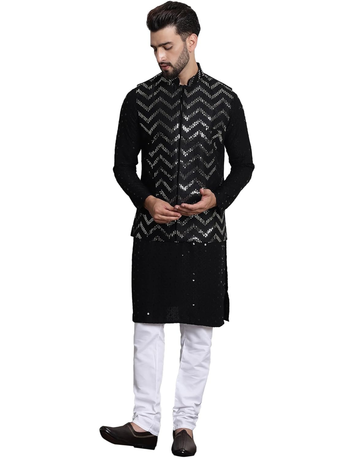 SOJANYA (Since 1958 Men's Cotton Seqence Kurta & Pyjama with mens t shirts
