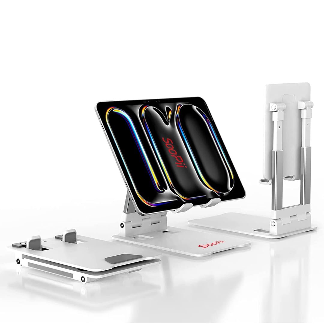 SOOPII DM02i Desktop Tablet Stand + Mobile Stand, Heavy Base Mobile Phones