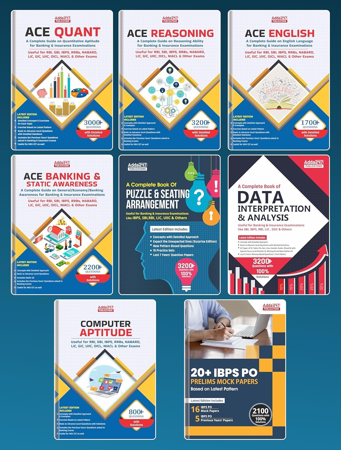 Study Package For IBPS/ SBI/ RRB / RBI Bank Clerk competitive exam books