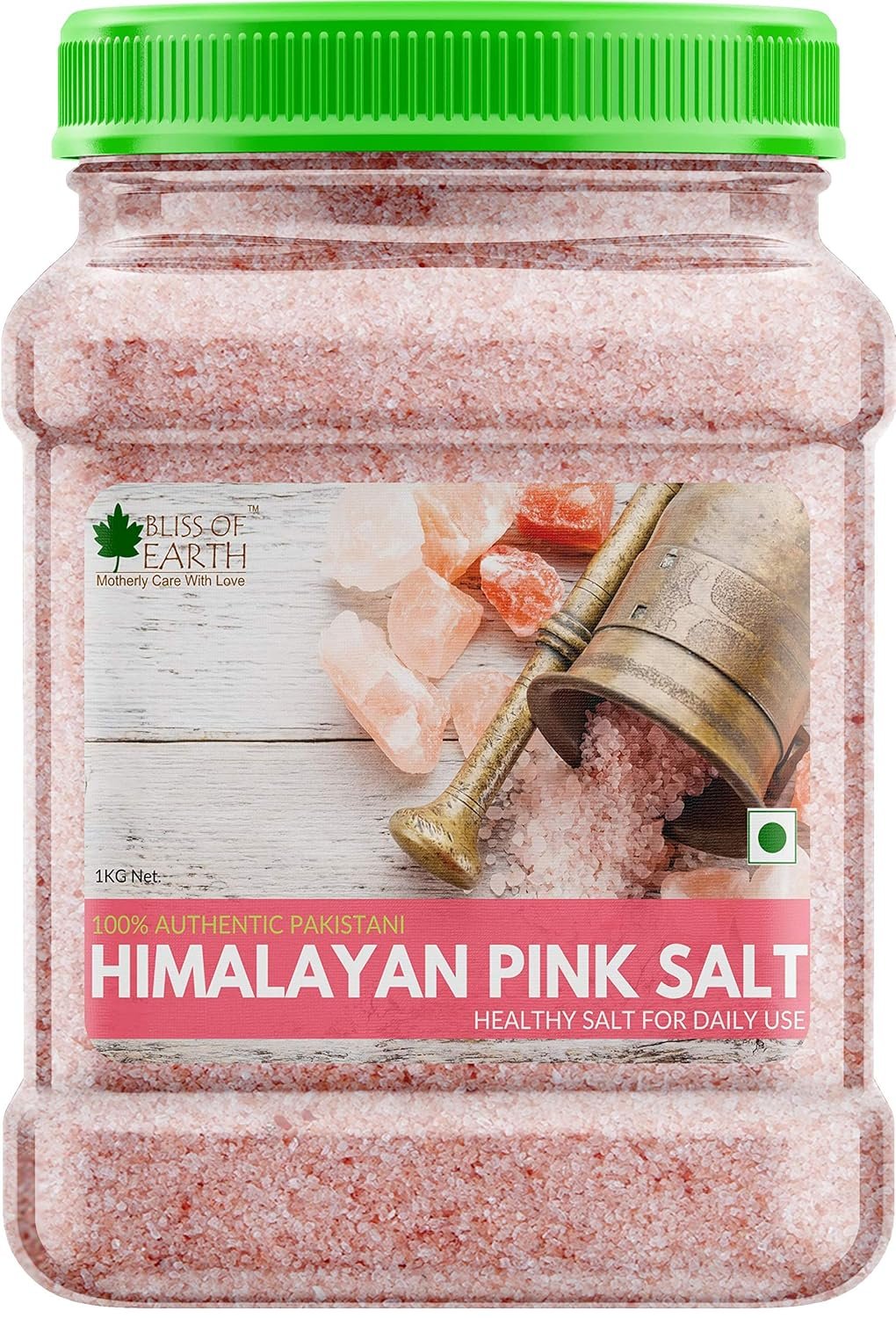 Bliss of Earth 1KG Pure Himalayan Pink Salt Non Iodised Tata Salt 1 kg Iodised Namak