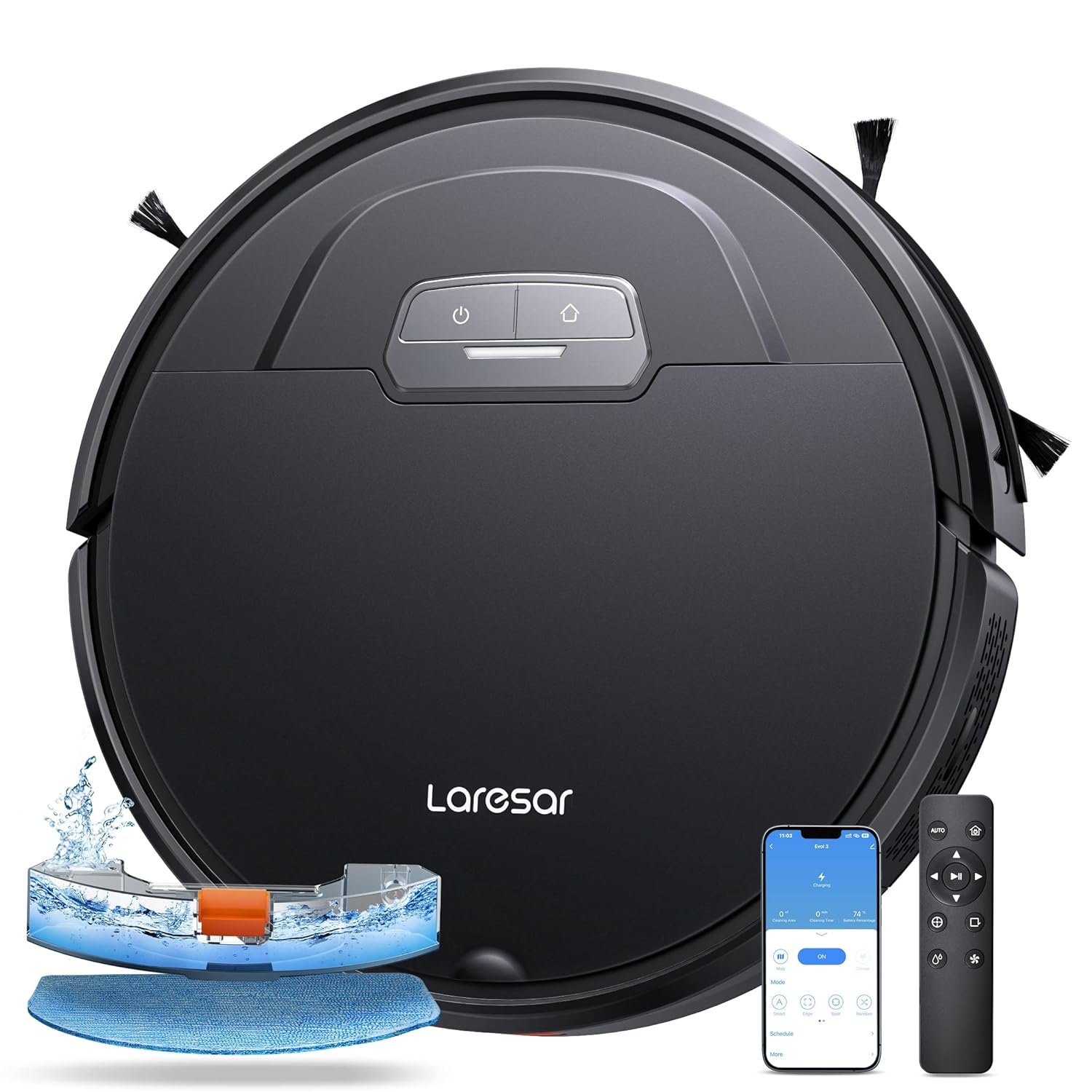Laresar Robot Vacuum Cleaner With Mop, 4500Pa Robotic Vacuum 180 robotic vacuum cleaner