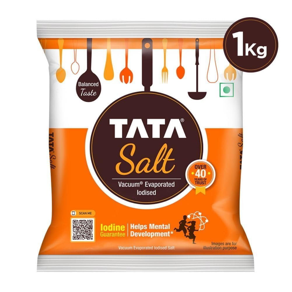 Tata Salt, 1kg (Pack of 4) Tata Salt 1 kg Iodised Namak