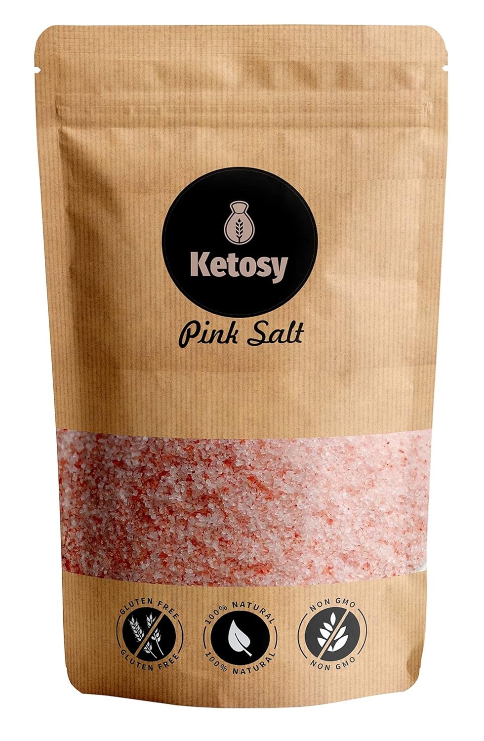 Ketosy Premium Pink Salt Powder 1Kg pouch | 1000g Pink Tata Salt 1 kg Iodised Namak