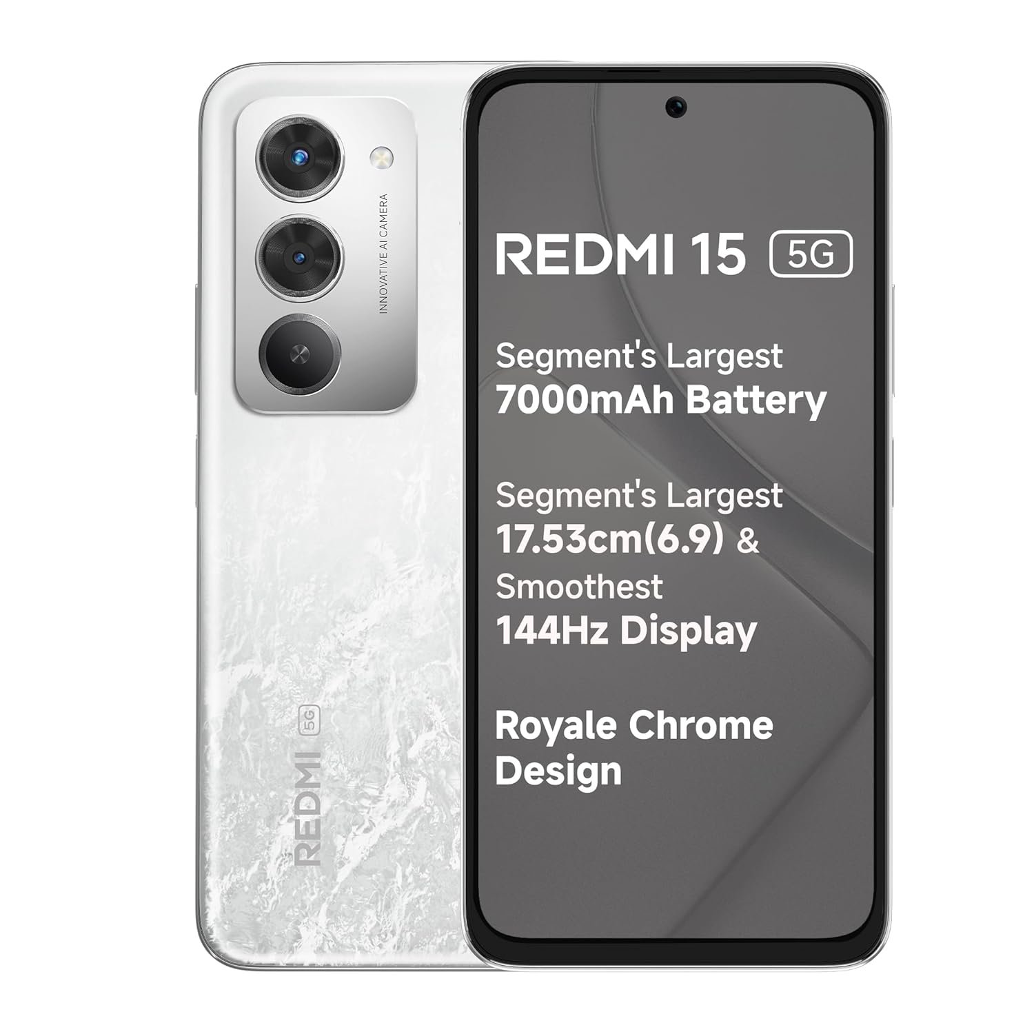 REDMI 15 5G Frosted White 6GB + 128GB | Segment's Mobile Phones