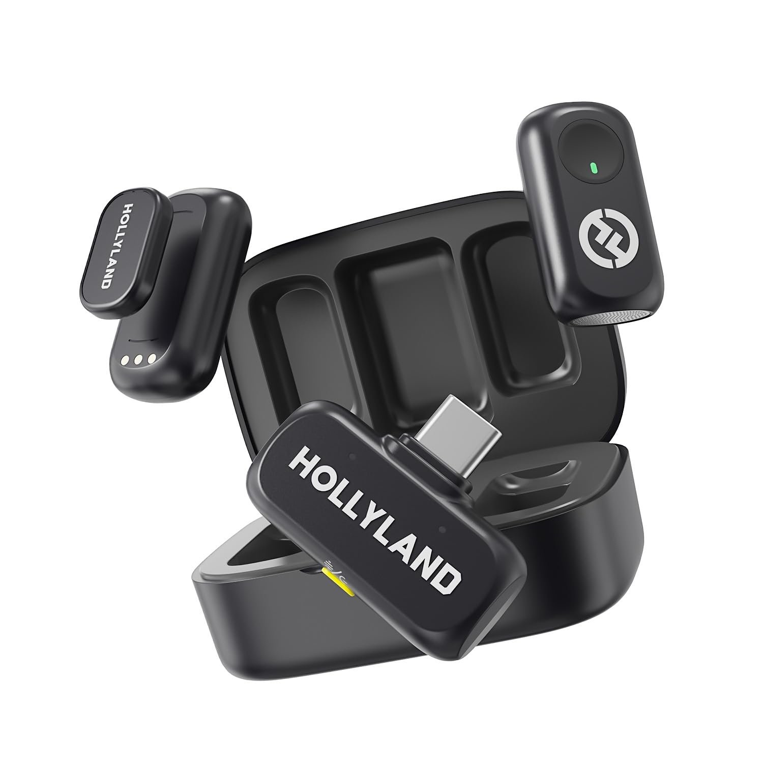 Hollyland Lark A1 Duo Wireless Lavalier Microphone, 48kHz/24-bit Audio, 3-Level Android mobiles