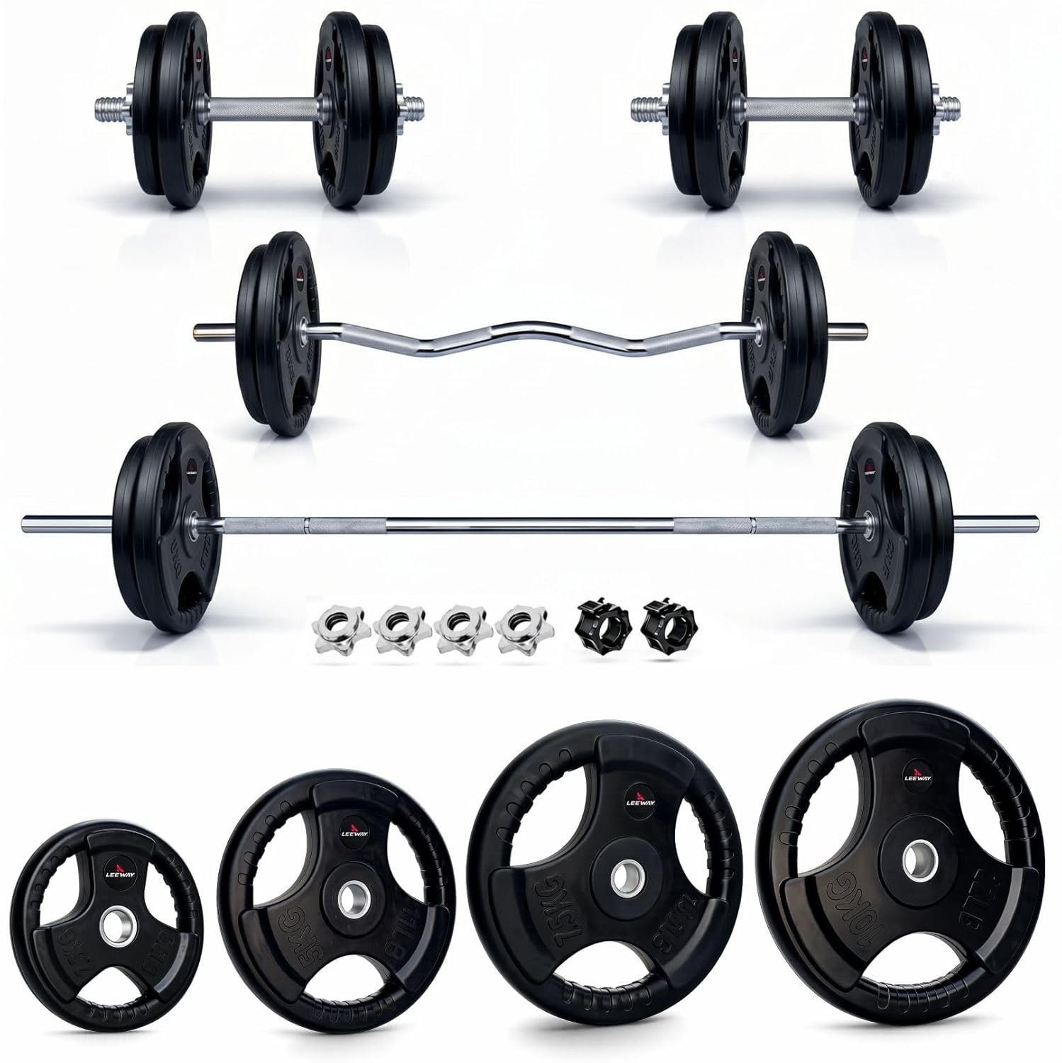 Leeway 100 kg Combo | Home Gym Set for Men Sports and fitness equipment