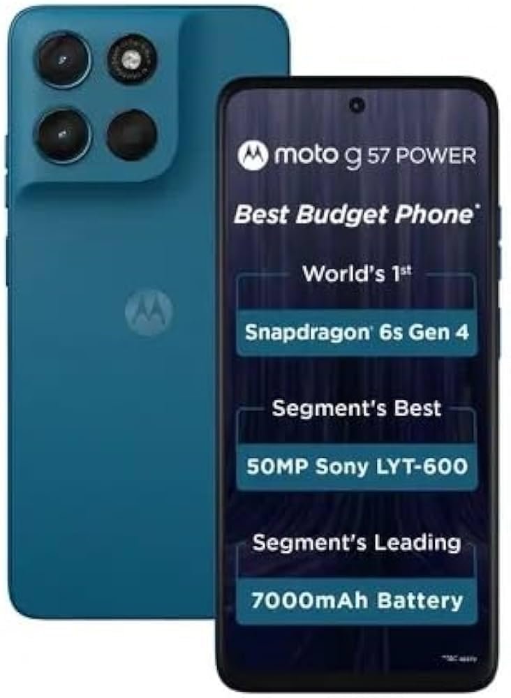 Motorola G57 Power 5G (Corsair, 8GB RAM, 128GB Storage) | Android mobiles