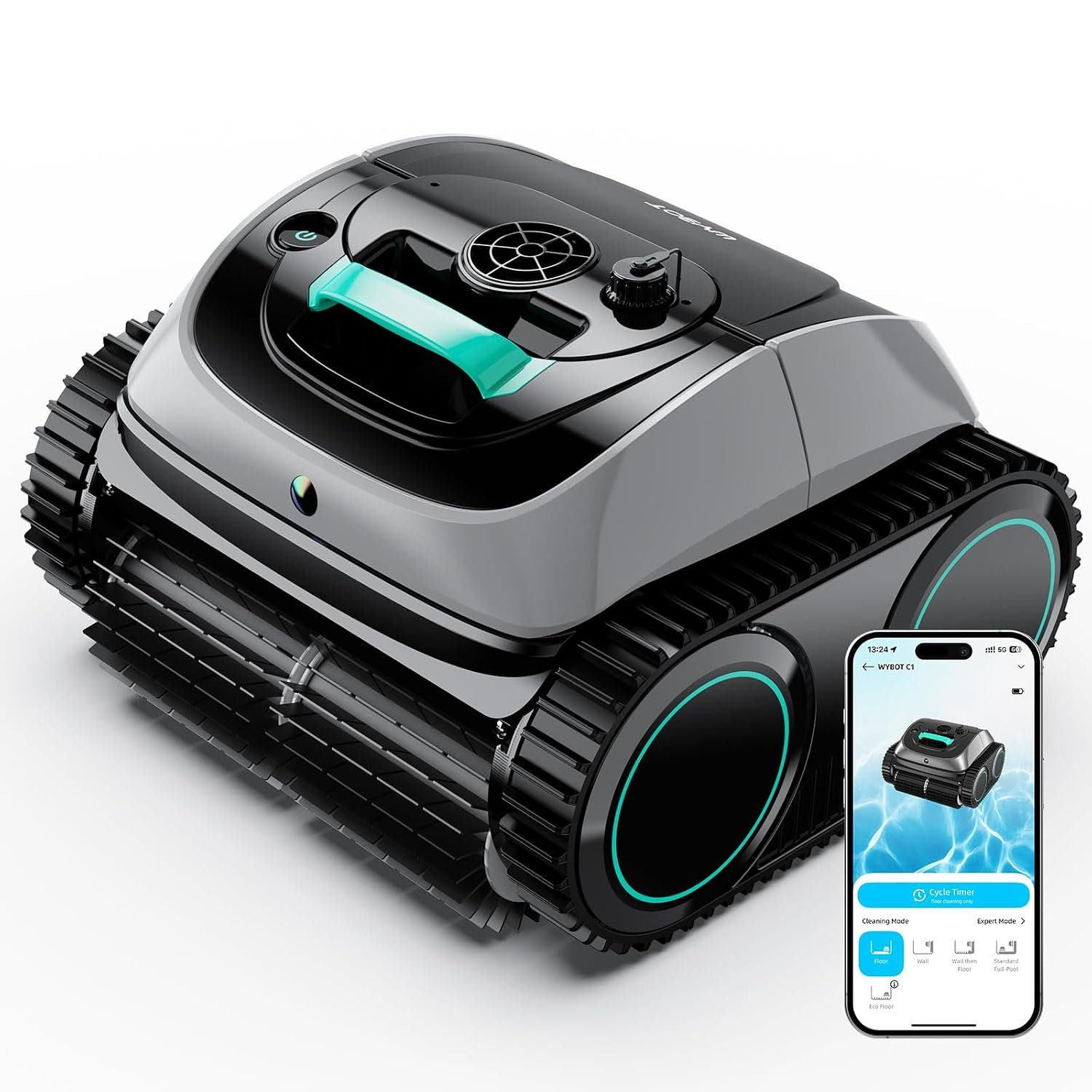 WYBOT C1 Robotic Pool Vacuum for Inground Pools, 4-in-1 Above robotic vacuum cleaner